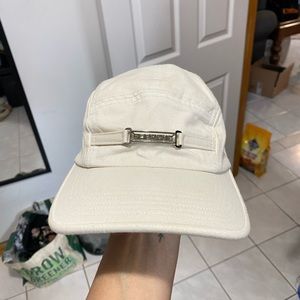 SUPREME Name Plate Camp Cap - Natural - USED.